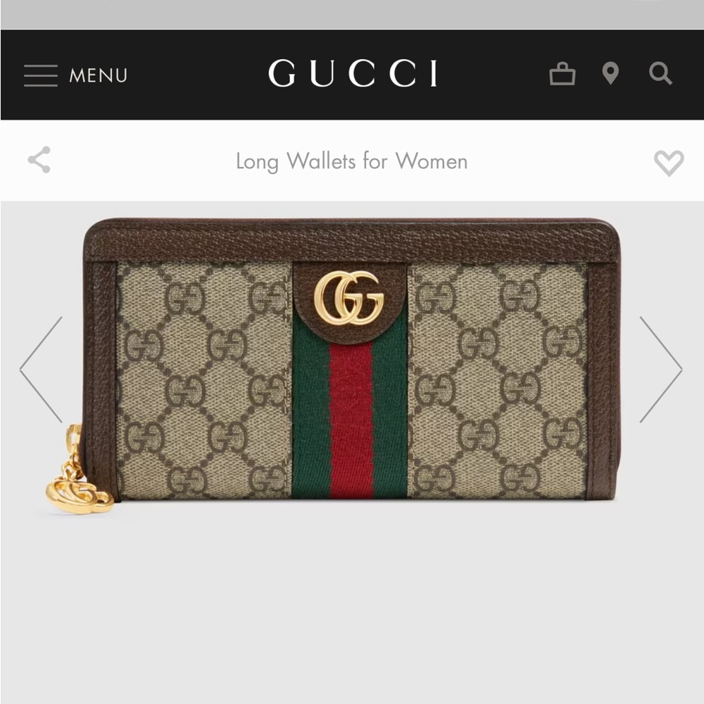 GUCCI Ophidia GG zip around wallet